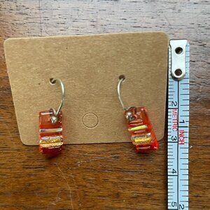 Bundle 3/$12 Orange Glass Drop Earrings